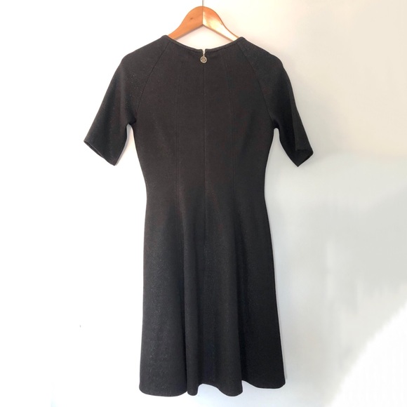 Tommy Hilfiger Shimmer Black Fit and Flare Dress - Picture 2 of 9